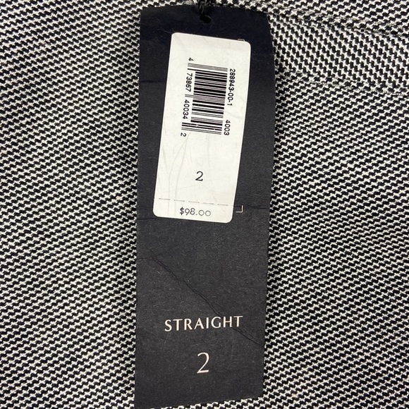 Banana Republic “Sloan” Black and White Low Rise Stretch Straight Dress Pants - Picture 7 of 9